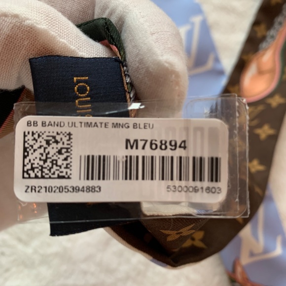 NEW LOUIS VUITTON BLUE & WHITE ULTIMATE MONOGRAM BB BANDEAU -  M76676 - Picture 8 of 14